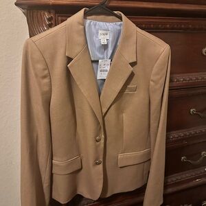 J. Crew Camel Blazer with Gold Buttons